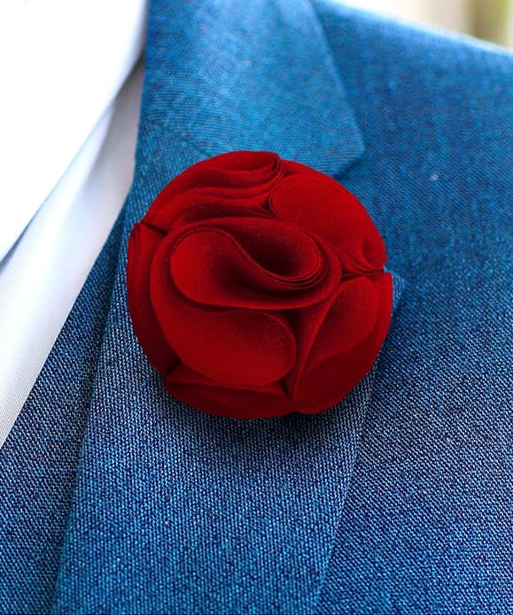 Vittorio Vico Unisex Rose Flower Lapel Pin