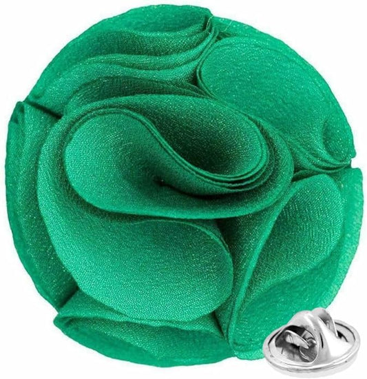 Vittorio Vico Men's Formal Rose Flower Lapel Pin - 81-rose-aqua - Classy Cufflinks