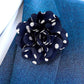 Vittorio Vico Unisex Polka Dot Flower Lapel Pin