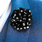 Vittorio Vico Unisex Polka Dot Flower Lapel Pin