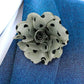 Vittorio Vico Unisex Polka Dot Flower Lapel Pin