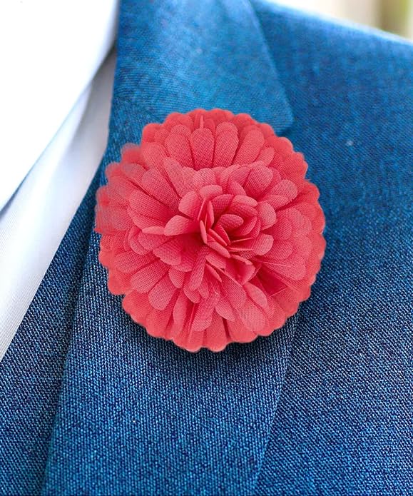 Vittorio Vico Unisex Carnation Flower Lapel Pin