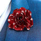 Vittorio Vico Unisex Polka Dot Flower Lapel Pin