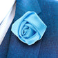 Vittorio Vico Unisex Satin Rose Bud Flower Lapel Pin