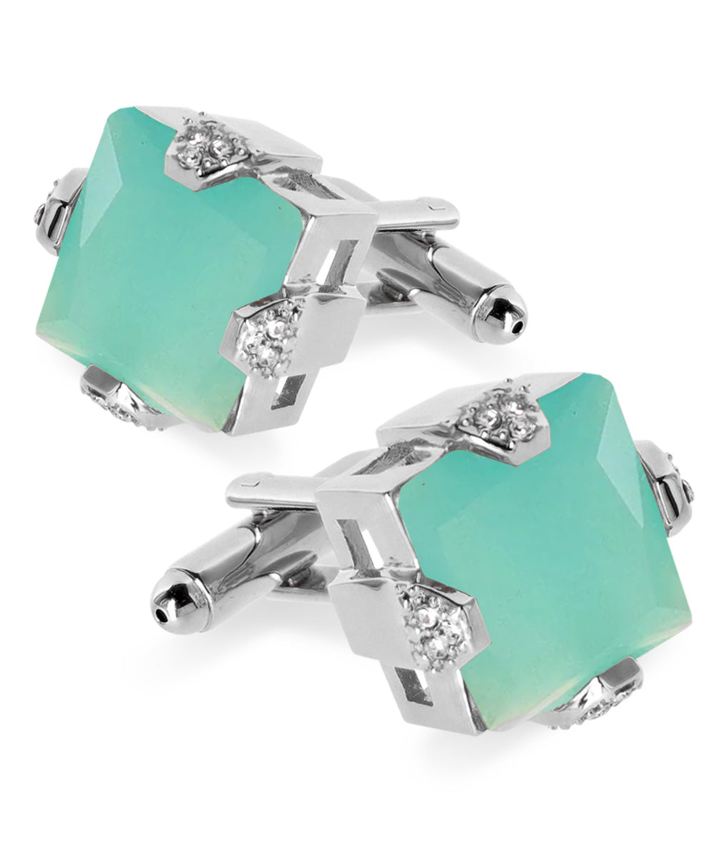 Vittorio Vico Princess Cut Colorstone Cufflinks: CL13XX Series