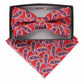 Vittorio Farina Men's Paisley Design Satin Bow Tie & Pocket Square in Gift Box