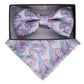 Vittorio Farina Men's Paisley Design Satin Bow Tie & Pocket Square in Gift Box