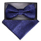 Vittorio Farina Men's Paisley Design Satin Bow Tie & Pocket Square in Gift Box