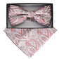 Vittorio Farina Men's Paisley Design Satin Bow Tie & Pocket Square in Gift Box