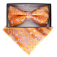 Vittorio Farina Men's Paisley Design Satin Bow Tie & Pocket Square in Gift Box