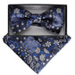 Vittorio Farina Men's Paisley Design Satin Bow Tie & Pocket Square in Gift Box