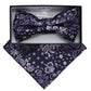 Vittorio Farina Men's Paisley Design Satin Bow Tie & Pocket Square in Gift Box