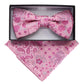 Vittorio Farina Men's Paisley Design Satin Bow Tie & Pocket Square in Gift Box