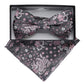 Vittorio Farina Men's Paisley Design Satin Bow Tie & Pocket Square in Gift Box