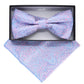 Vittorio Farina Men's Paisley Design Satin Bow Tie & Pocket Square in Gift Box