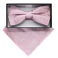 Vittorio Farina Men's Paisley Design Satin Bow Tie & Pocket Square in Gift Box