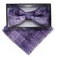 Vittorio Farina Men's Paisley Design Satin Bow Tie & Pocket Square in Gift Box