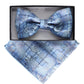 Vittorio Farina Men's Paisley Design Satin Bow Tie & Pocket Square in Gift Box