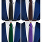 Vittorio Farina Men's Satin Skinny Necktie (Multipack)