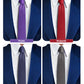 Vittorio Farina Men's Satin Skinny Necktie (Multipack)