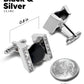 Vittorio Vico Princess Cut Crystal Colorstone Cufflinks: CL14XX Series