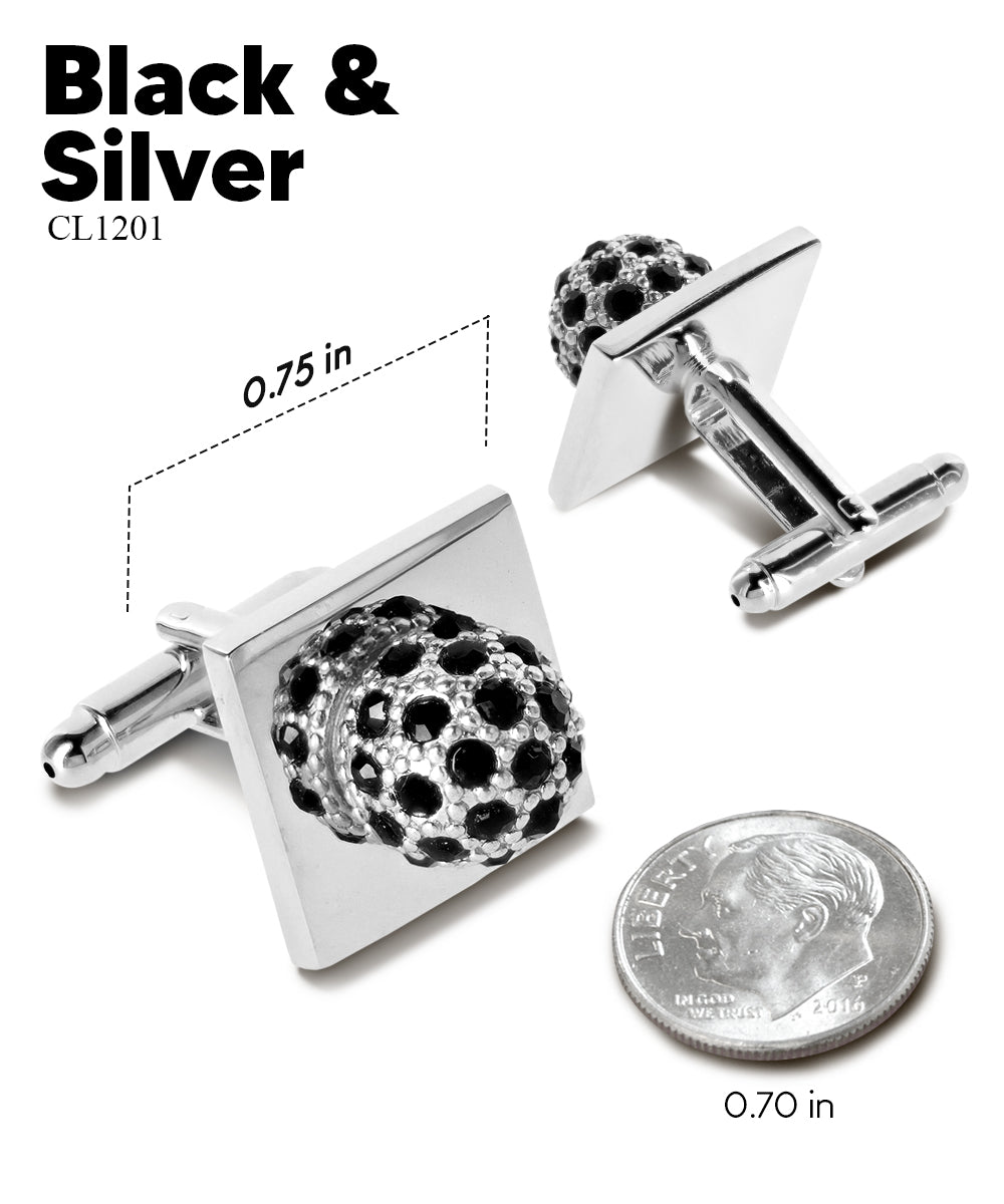 Vittorio Vico Studded Colorstone Crystal Flower Cufflinks: CL12XX Series