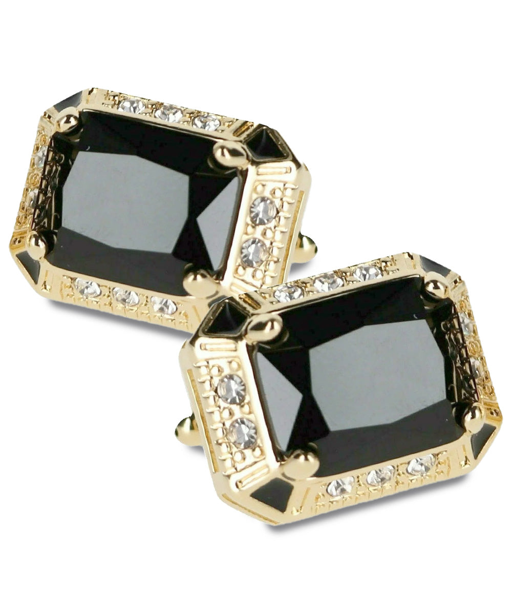 Vittorio Vico Large Big Rectangular Crystal Colorstone Cufflinks: CL73XX Series