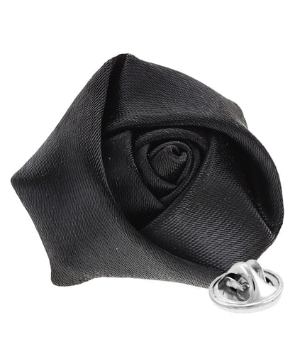 Vittorio Vico Unisex Satin Rose Bud Flower Lapel Pin