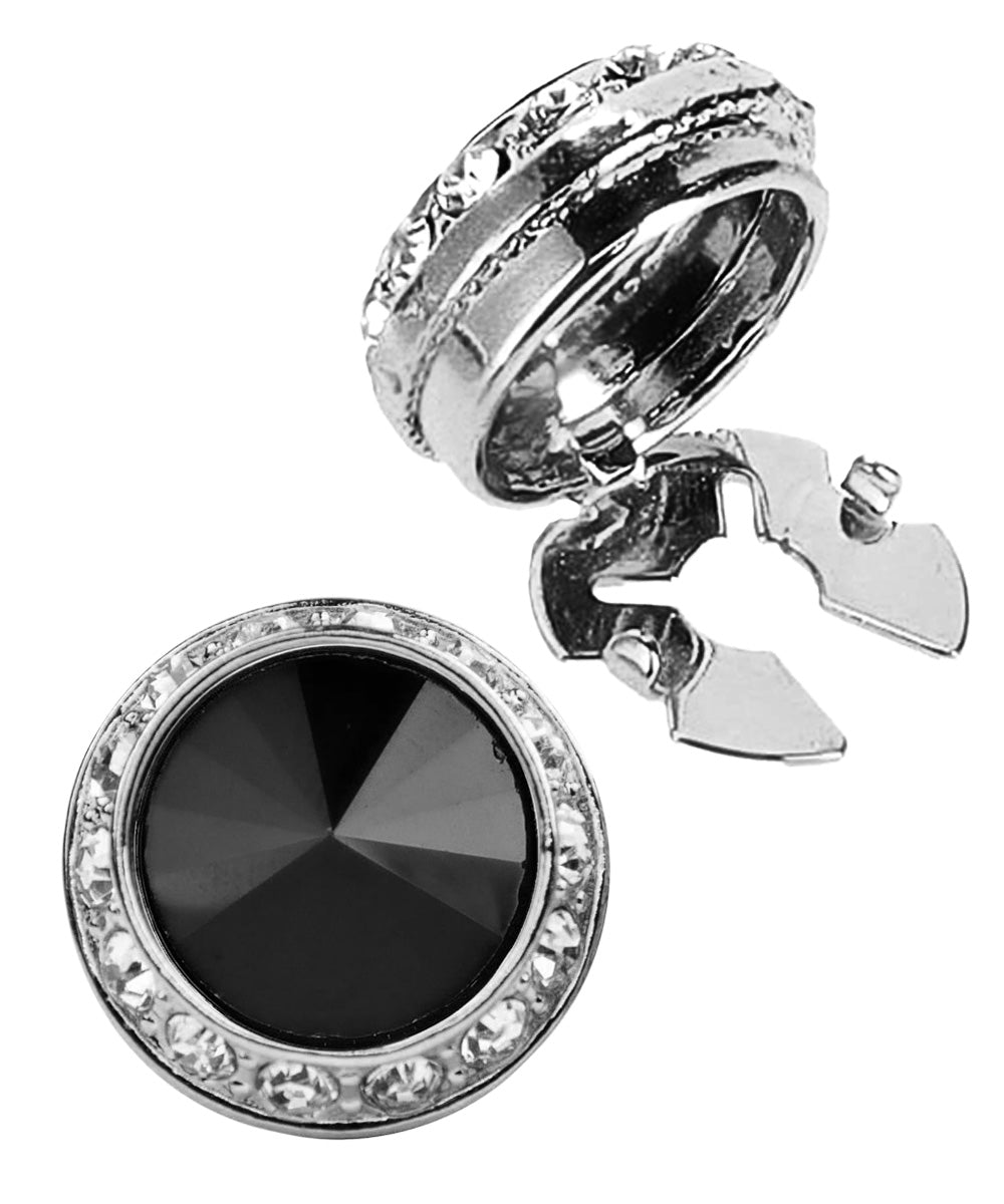 Vittorio Vico  Men's Crystal Colorstone Button Cover