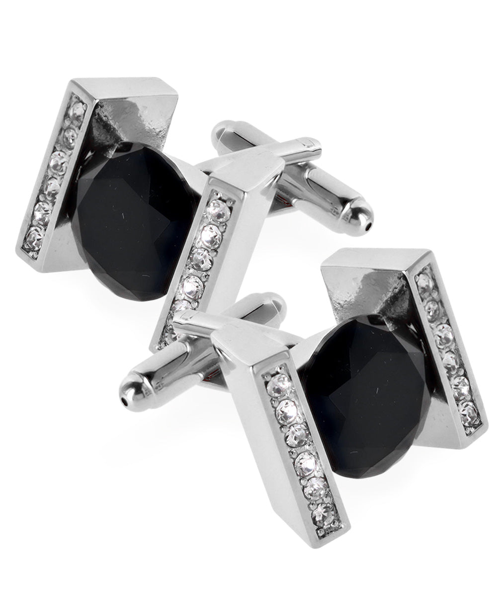 Vittorio Vico Princess Cut Crystal Colorstone Cufflinks: CL14XX Series