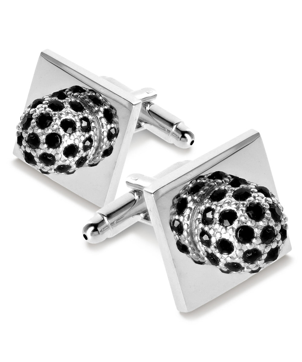 Vittorio Vico Studded Colorstone Crystal Flower Cufflinks: CL12XX Series