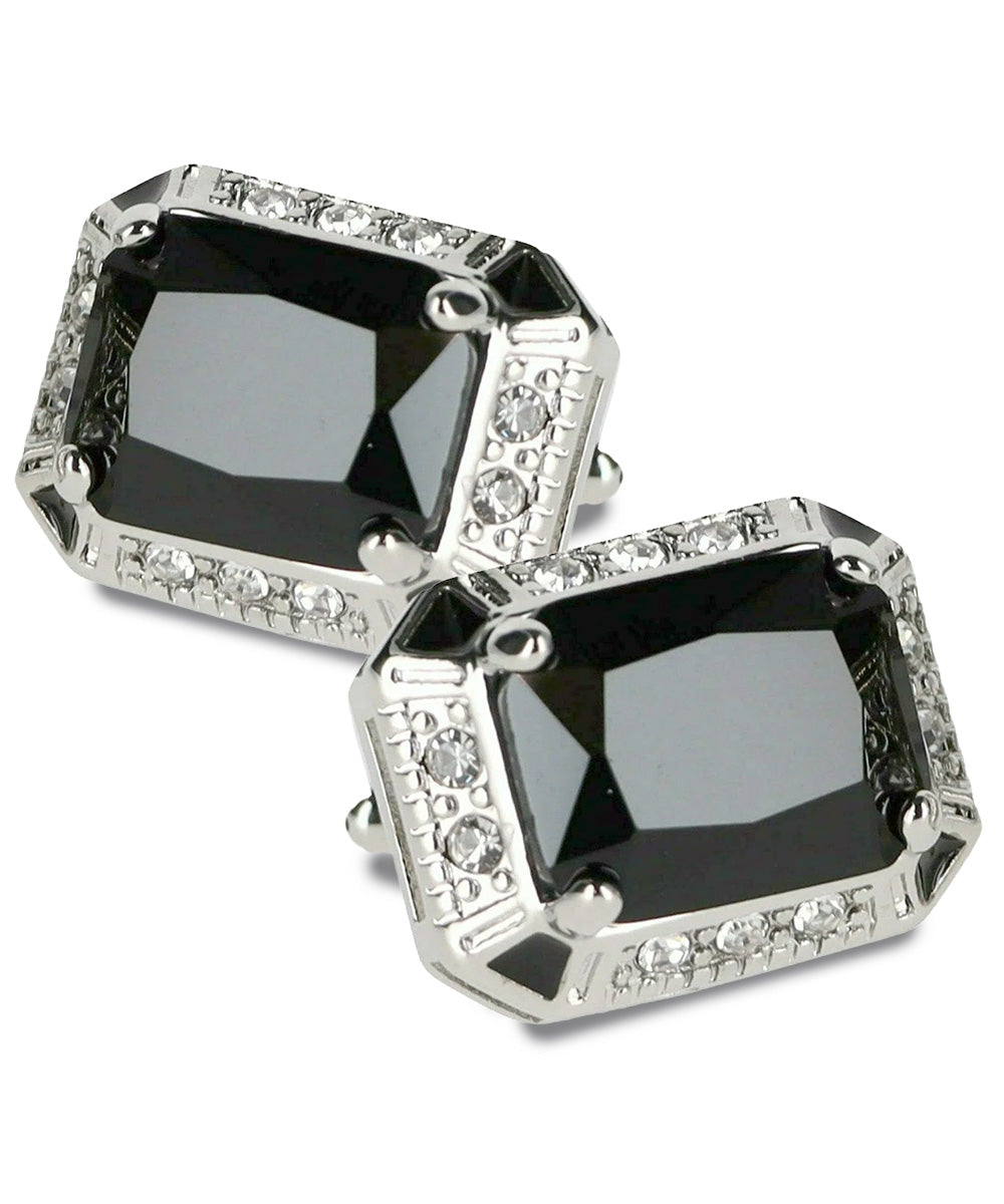 Vittorio Vico Large Big Rectangular Crystal Colorstone Cufflinks: CL73XX Series