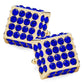 Vittorio Vico Men's Large Square Studded Colored Crystal Cufflinks: CL76XX Series - CL - 7606 - Classy Cufflinks