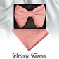 Vittorio Farina Men's Velvet Teardrop Bow Tie & Pocket Square in Gift Box