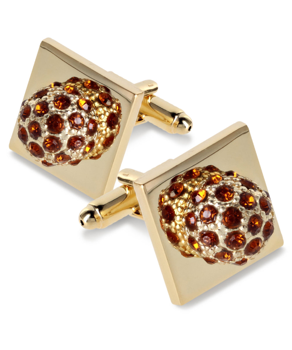 Vittorio Vico Studded Colorstone Crystal Flower Cufflinks: CL12XX Series