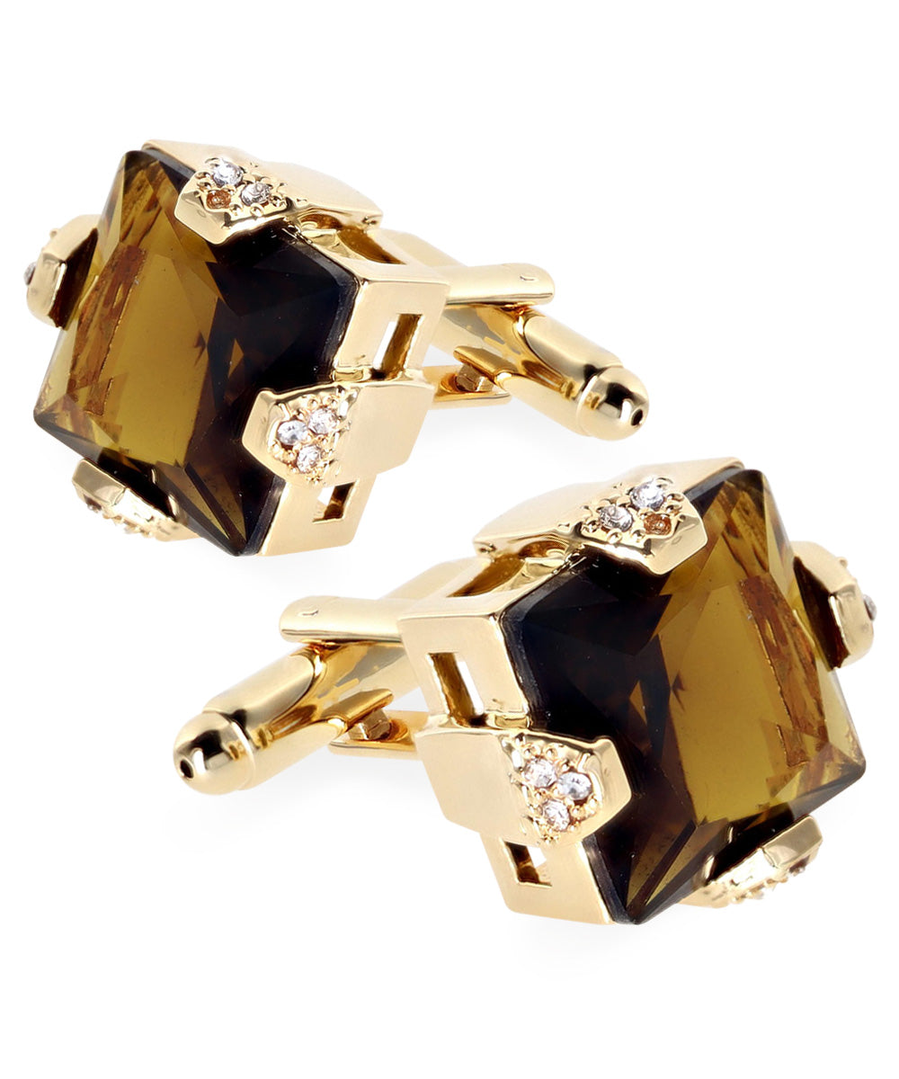 Vittorio Vico Princess Cut Colorstone Cufflinks: CL13XX Series