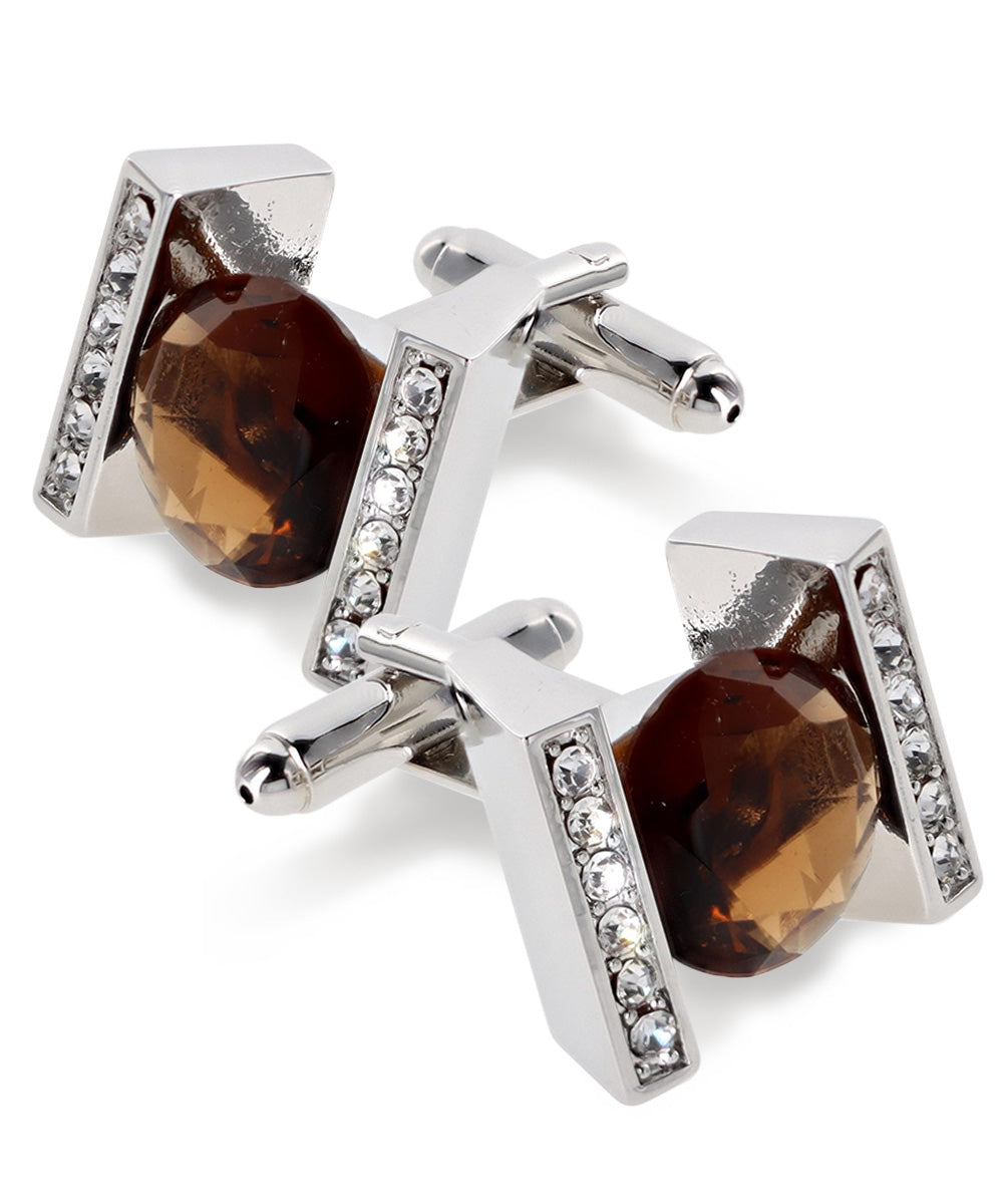 Vittorio Vico Princess Cut Crystal Colorstone Cufflinks: CL14XX Series