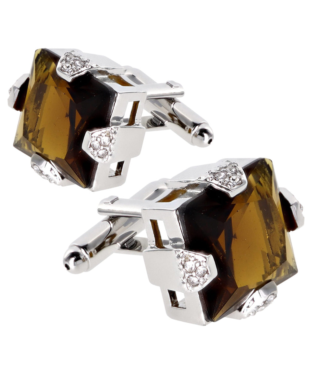 Vittorio Vico Princess Cut Colorstone Cufflinks: CL13XX Series