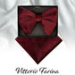 Vittorio Farina Men's Velvet Teardrop Bow Tie & Pocket Square in Gift Box