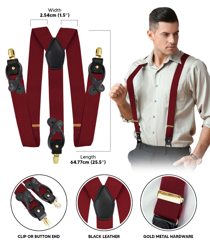 Vittorio Farina Men's Convertible Suspender in Gift Box: 70% Polyester & 30% Elastomer