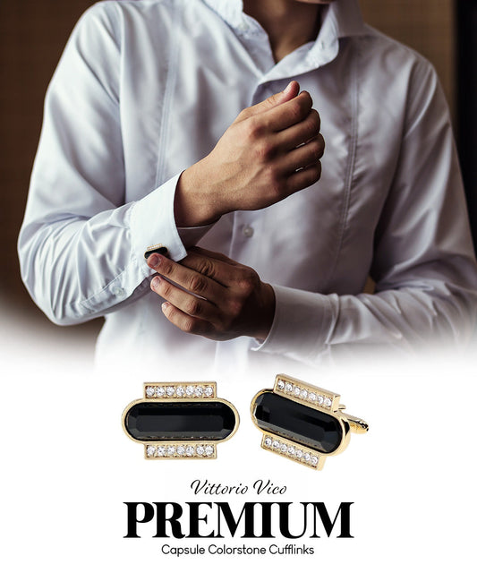 Vittorio Vico Capsule Colorstone Cufflinks: CL17XX Series