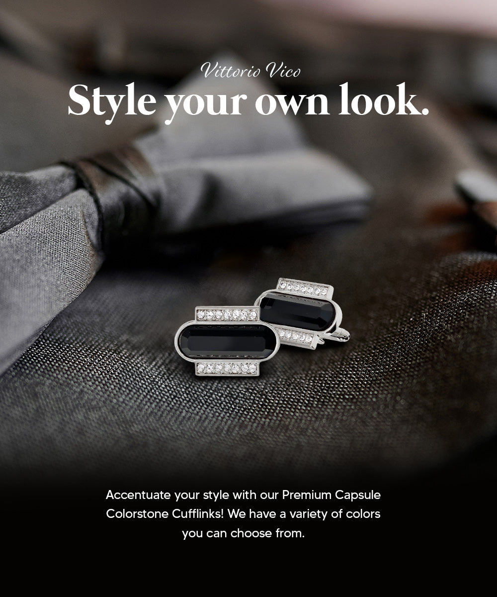 Vittorio Vico Capsule Colorstone Cufflinks: CL17XX Series