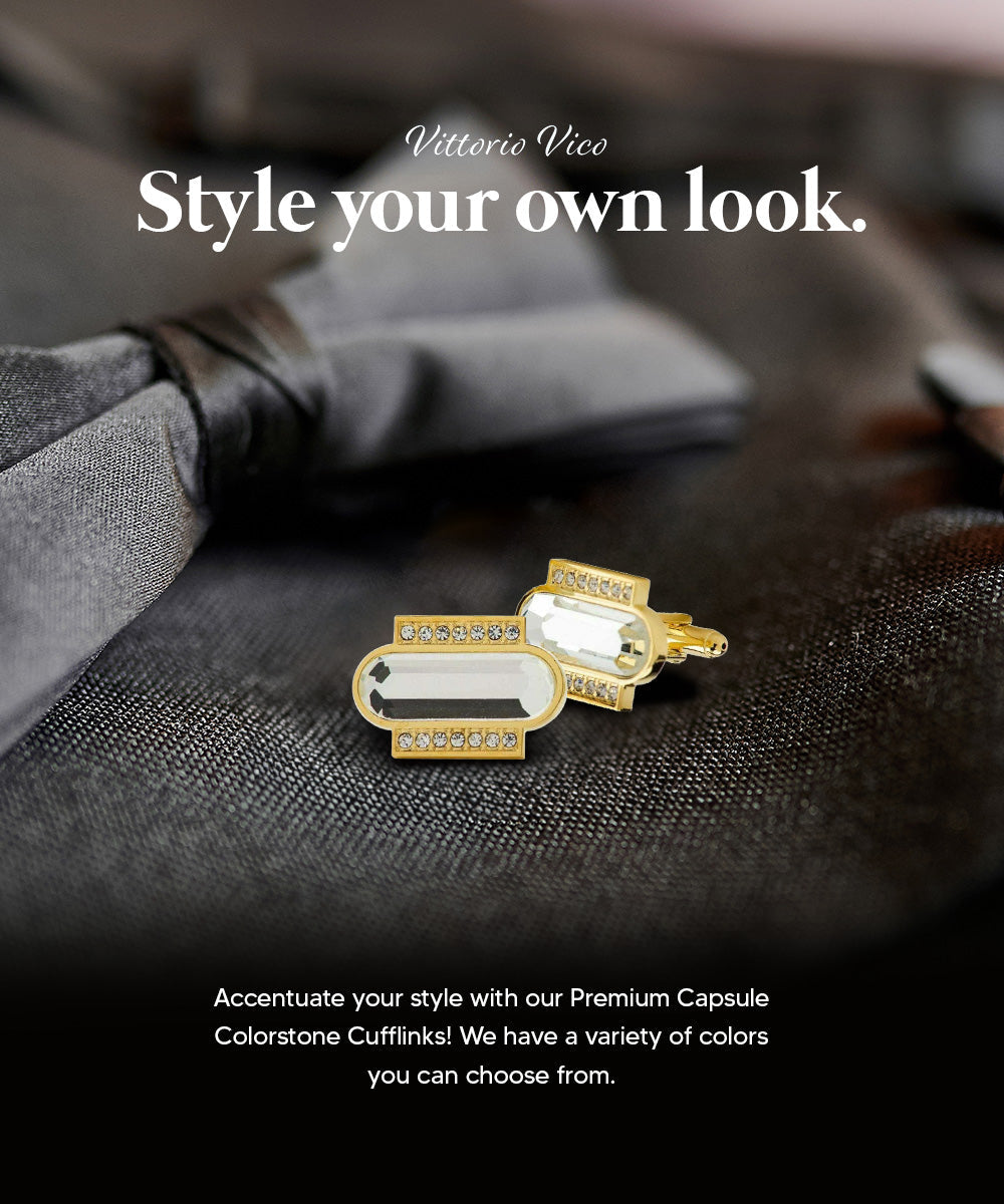 Vittorio Vico Capsule Colorstone Cufflinks: CL17XX Series