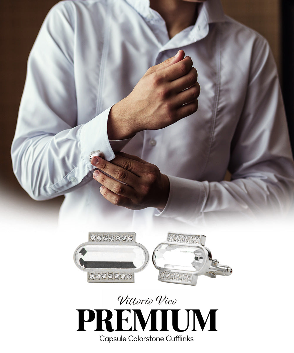 Vittorio Vico Capsule Colorstone Cufflinks: CL17XX Series