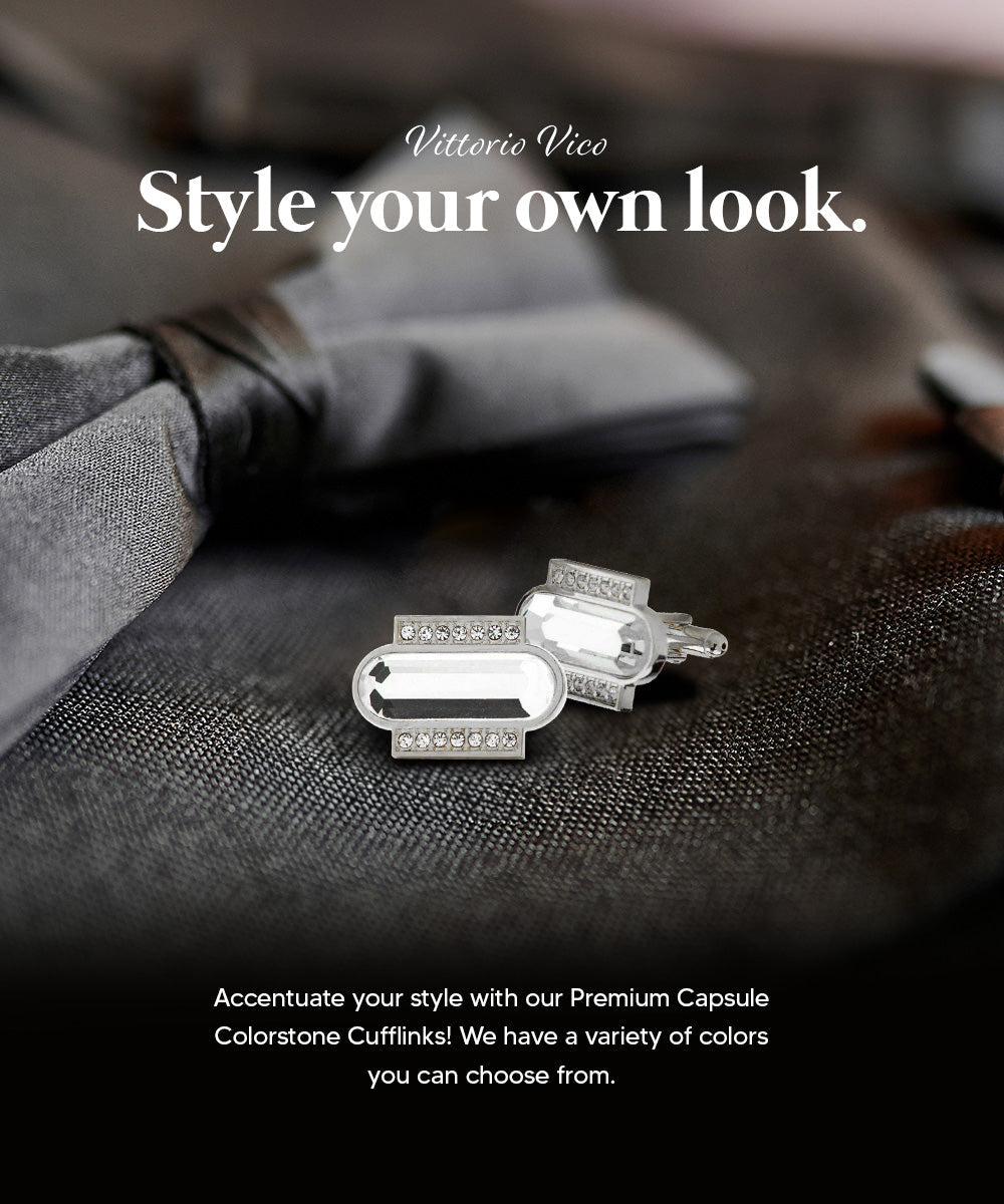 Vittorio Vico Capsule Colorstone Cufflinks: CL17XX Series