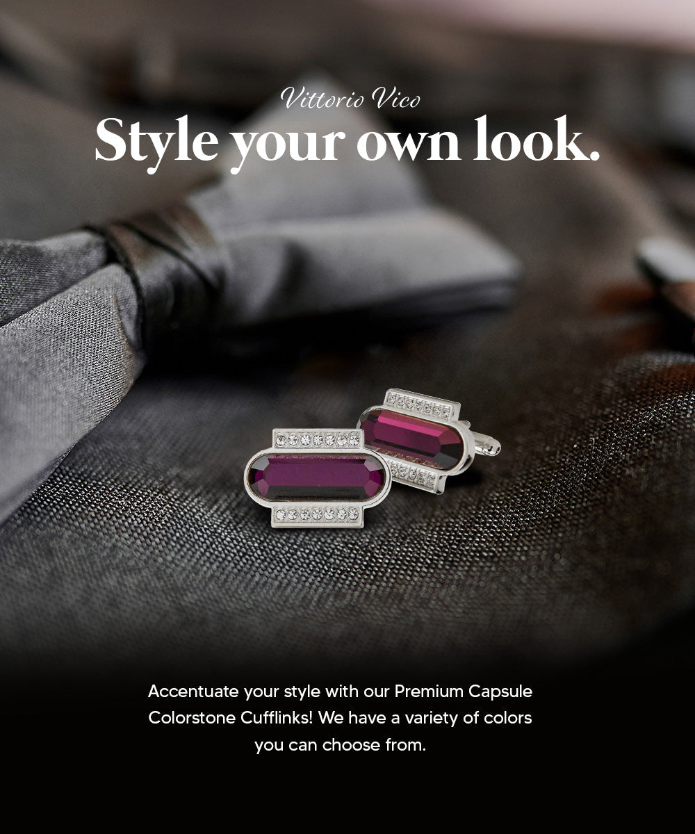 Vittorio Vico Capsule Colorstone Cufflinks: CL17XX Series