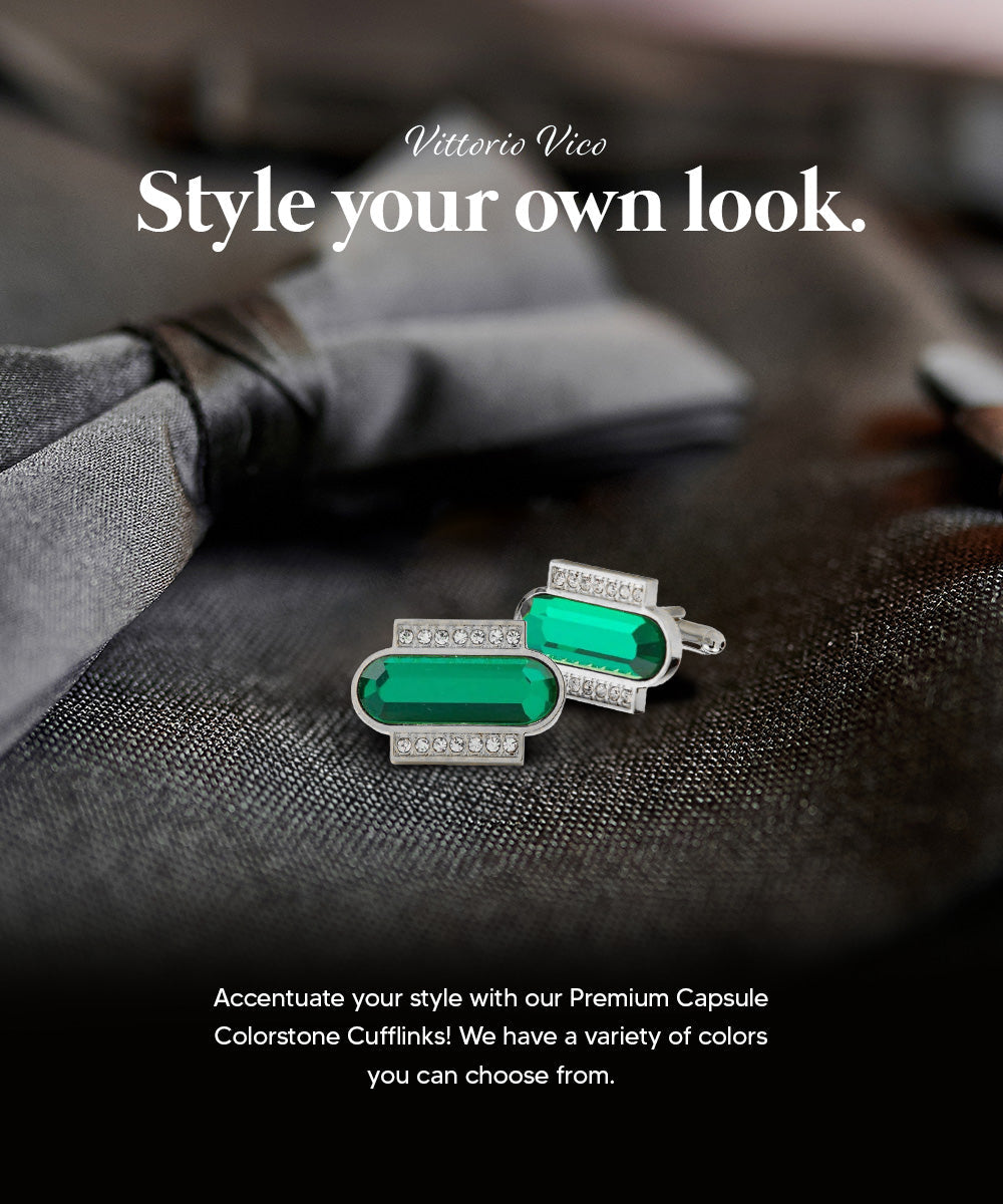 Vittorio Vico Capsule Colorstone Cufflinks: CL17XX Series