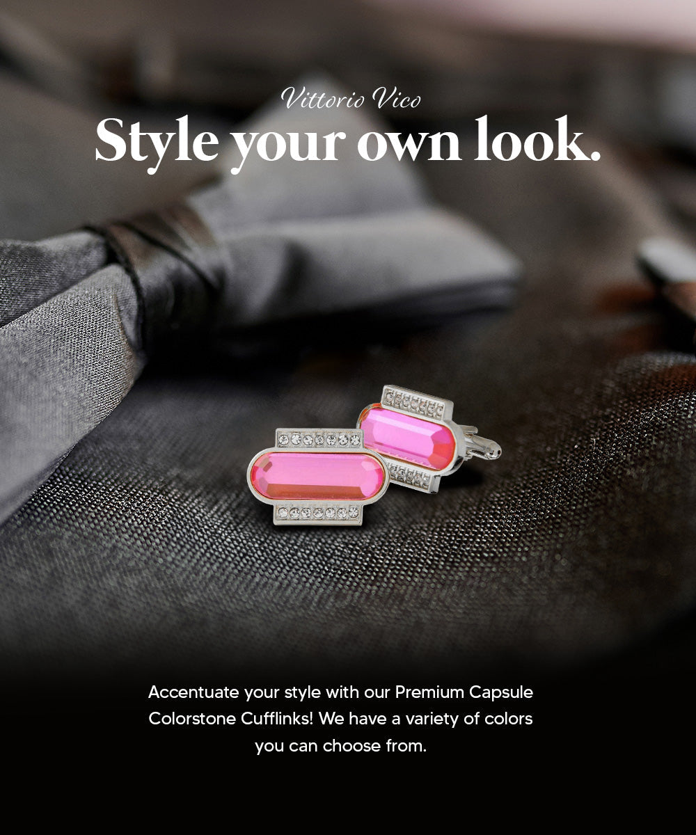 Vittorio Vico Capsule Colorstone Cufflinks: CL17XX Series