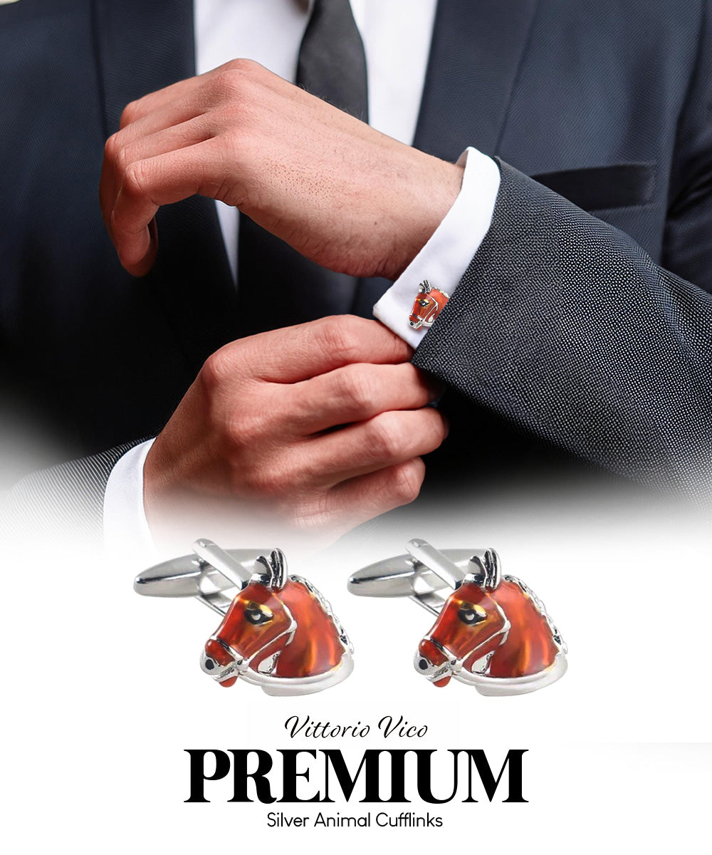 Vittorio Vico Animal Themed Cufflinks in Gift Box: CL36XX Series