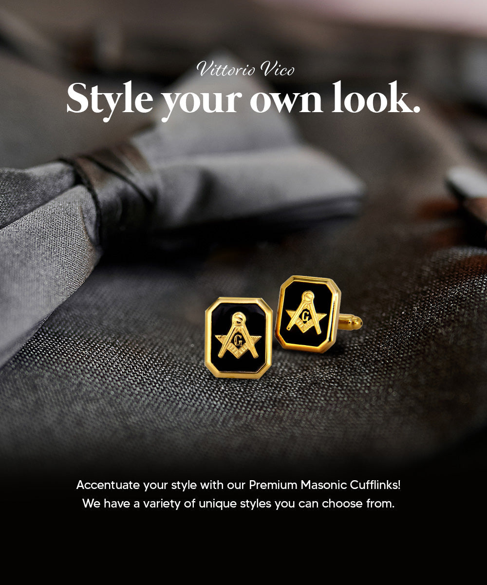 Vittorio Vico Masonic Themed Cufflinks: CL39XX Series - cl - 3905 - Classy Cufflinks